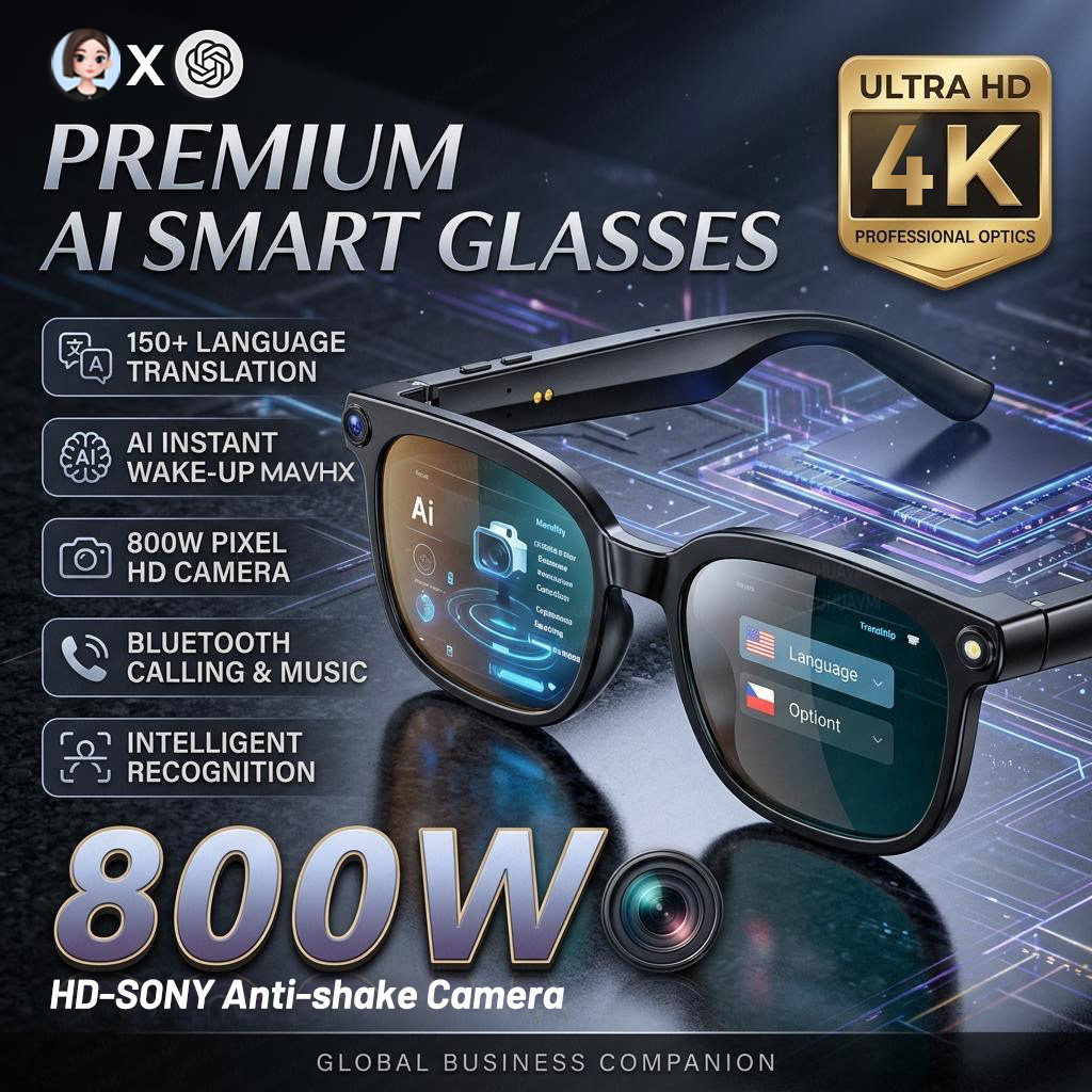 Smart Glasses Ar - Gafas Inteligentes 4K 8MP 2026 para
