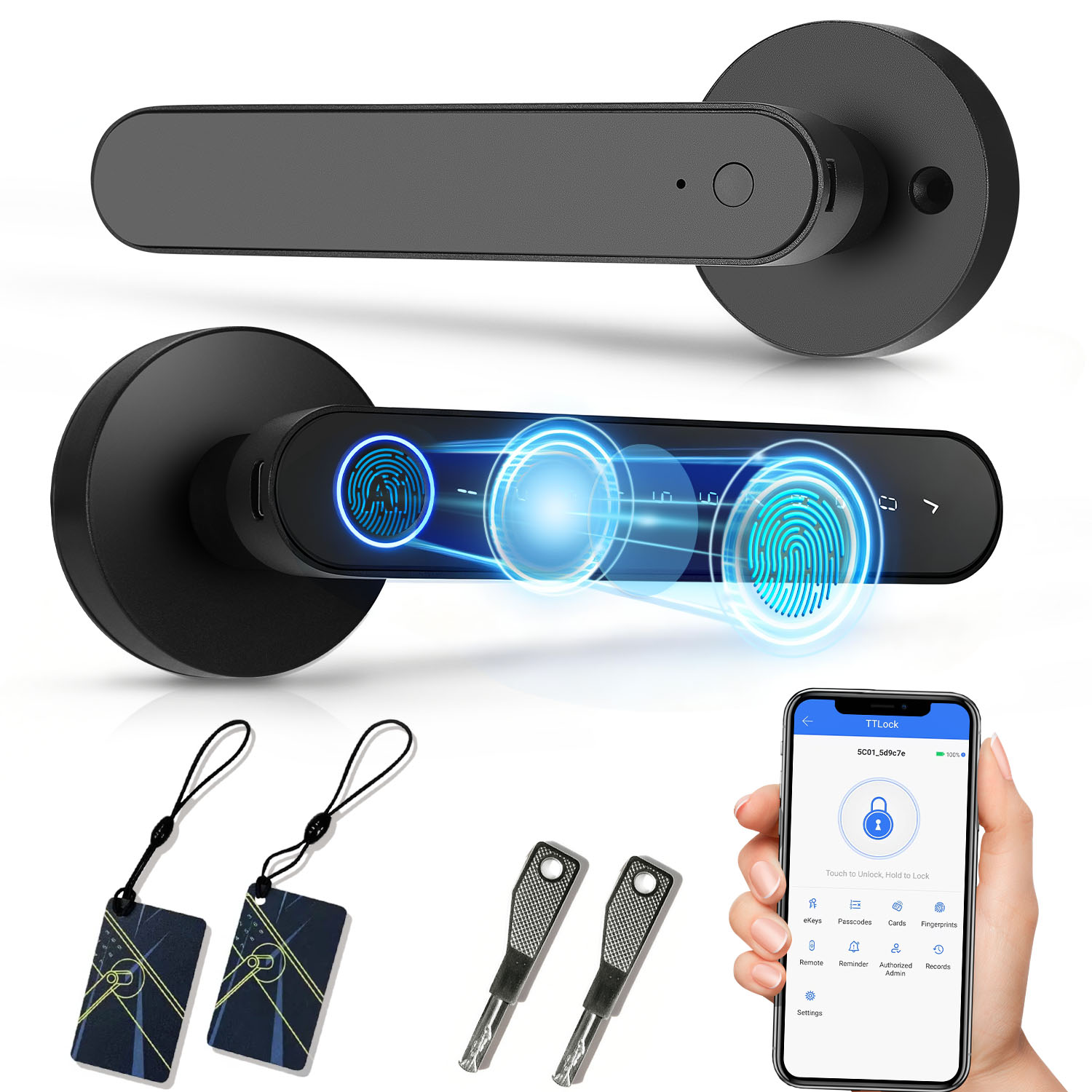 Unique Electronics Gadgets - Cerradura Inteligente con Huella Dactilar TTlock,