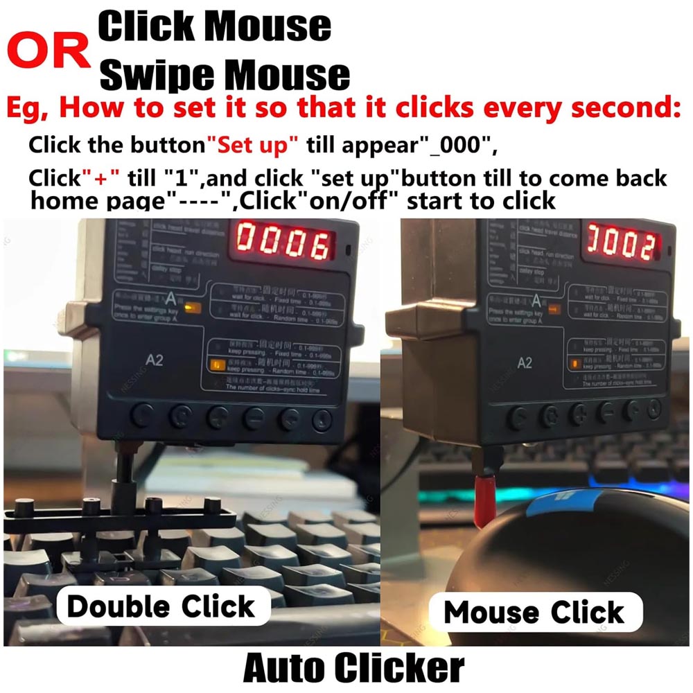Auto Mouse Mover - (ABC) Clickeador Automático Físico para Teclado