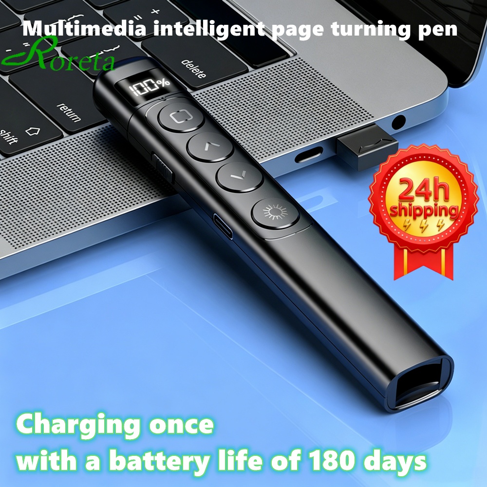 Laser Pointer Presenter - Lápiz Presentador Inalámbrico para PowerPoint, Recargable