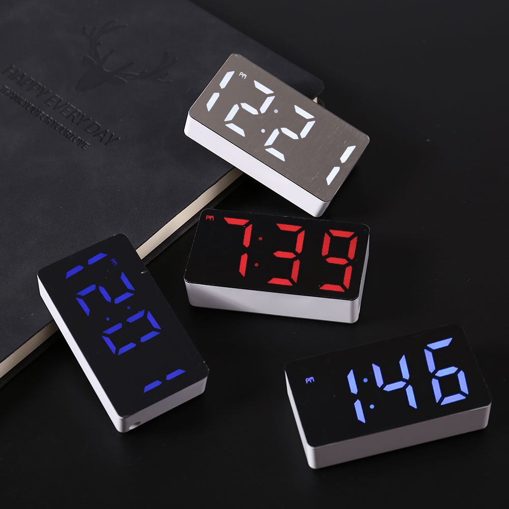 Electronics Gadgets For Home - Reloj electrónico LED con espejo, despertador,