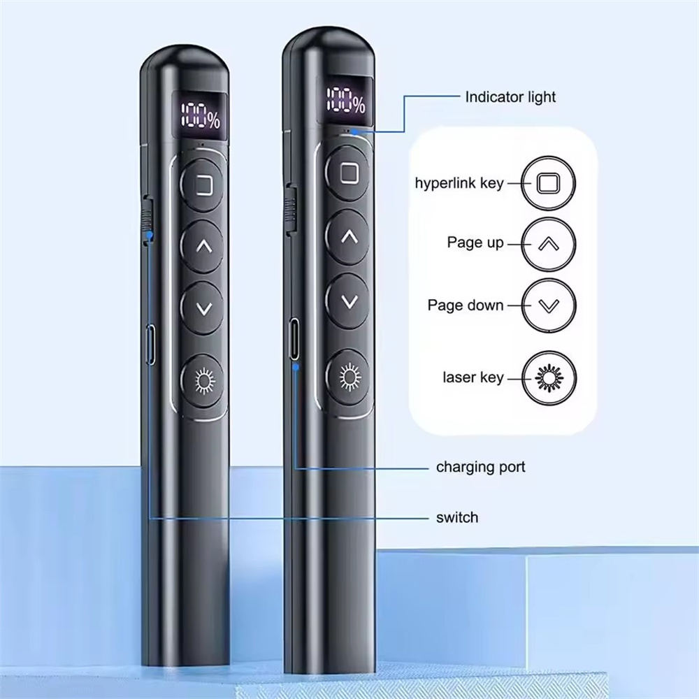 Laser Pointer Presenter - Presentador Inalámbrico Flip-Pen con Puntero Láser,