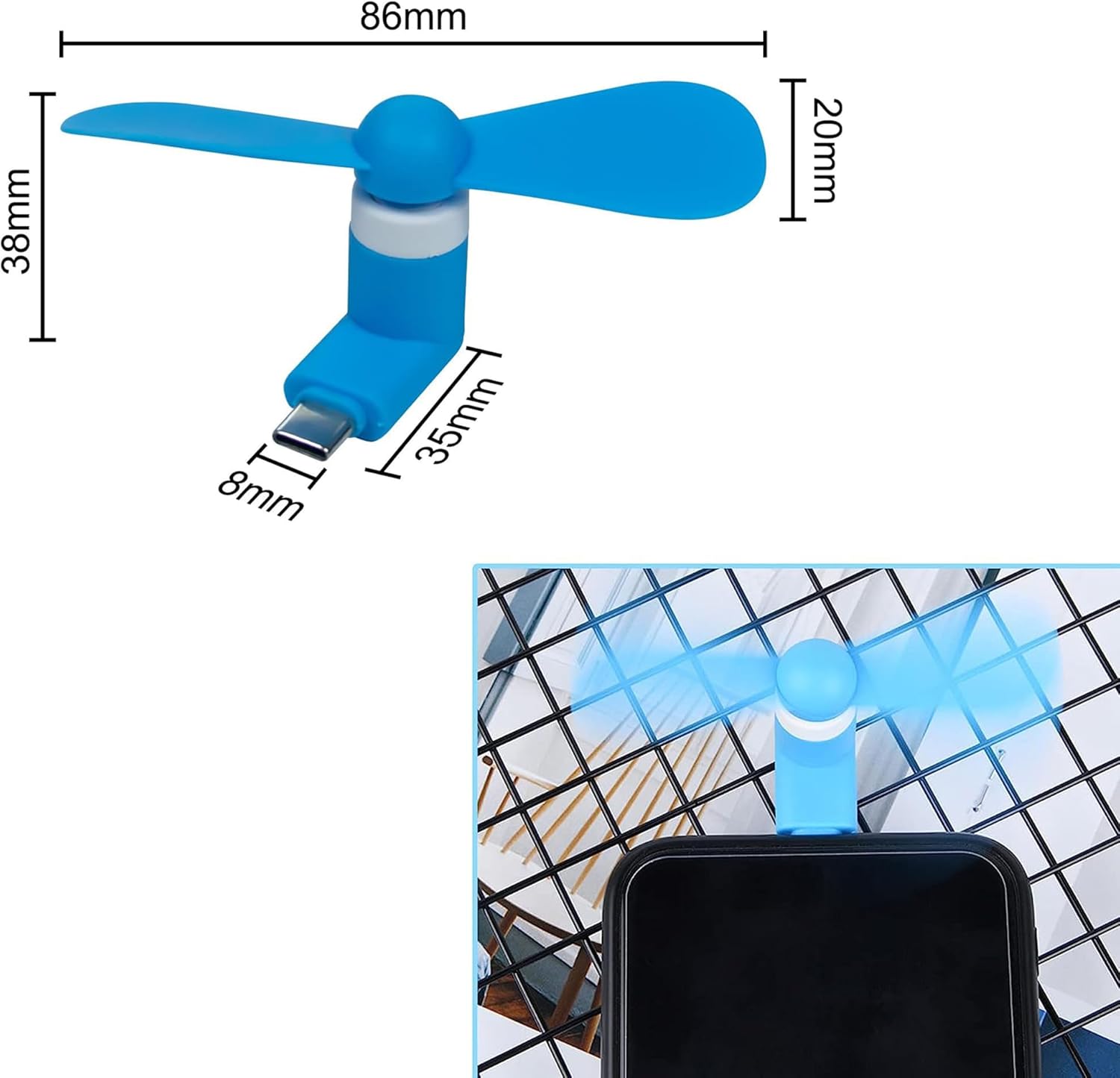 Mini ventilador portátil tipo  - Electronics Gadgets Sale reseña y precio