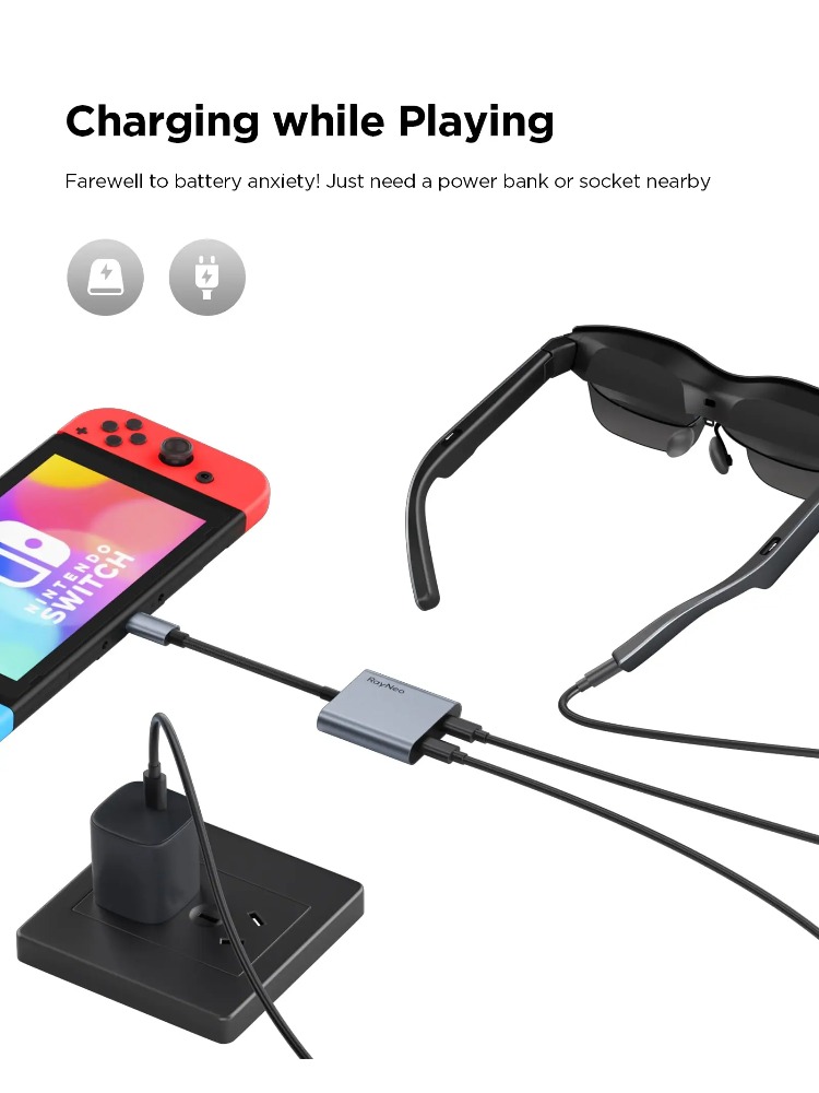 Adaptadores USB-C RAYNEO con C - Smart Glasses Ar reseña y precio