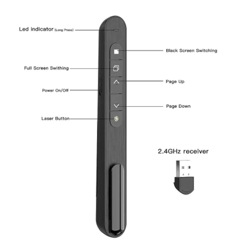 Lápiz de control remoto para p - Laser Pointer Presenter reseña y precio